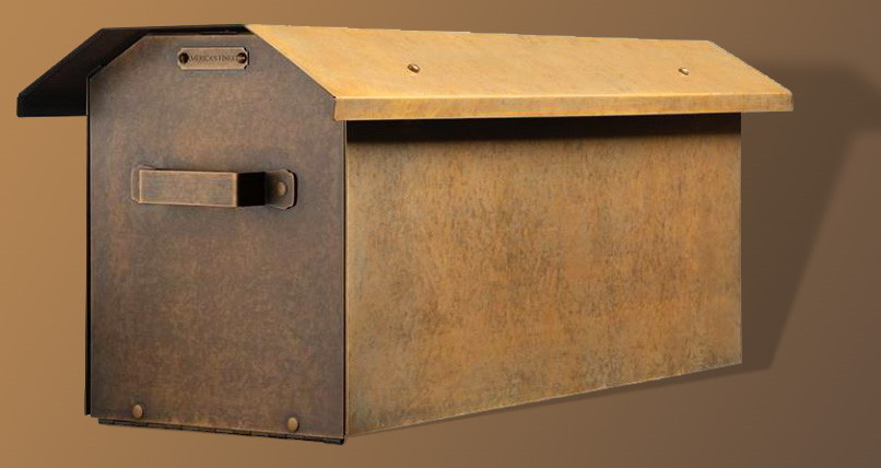 Gamberl mailbox in warm brass